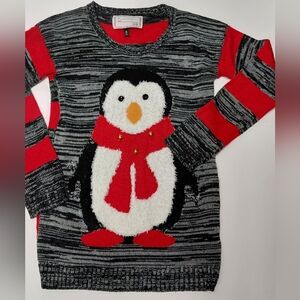 Penguin Sweater with Red Accents,